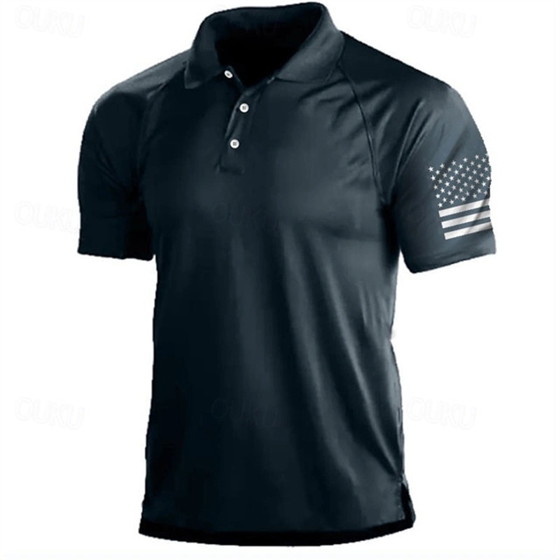 3D Print USA Flag Pattern Polo - Golf Equipment Rental recension och pris