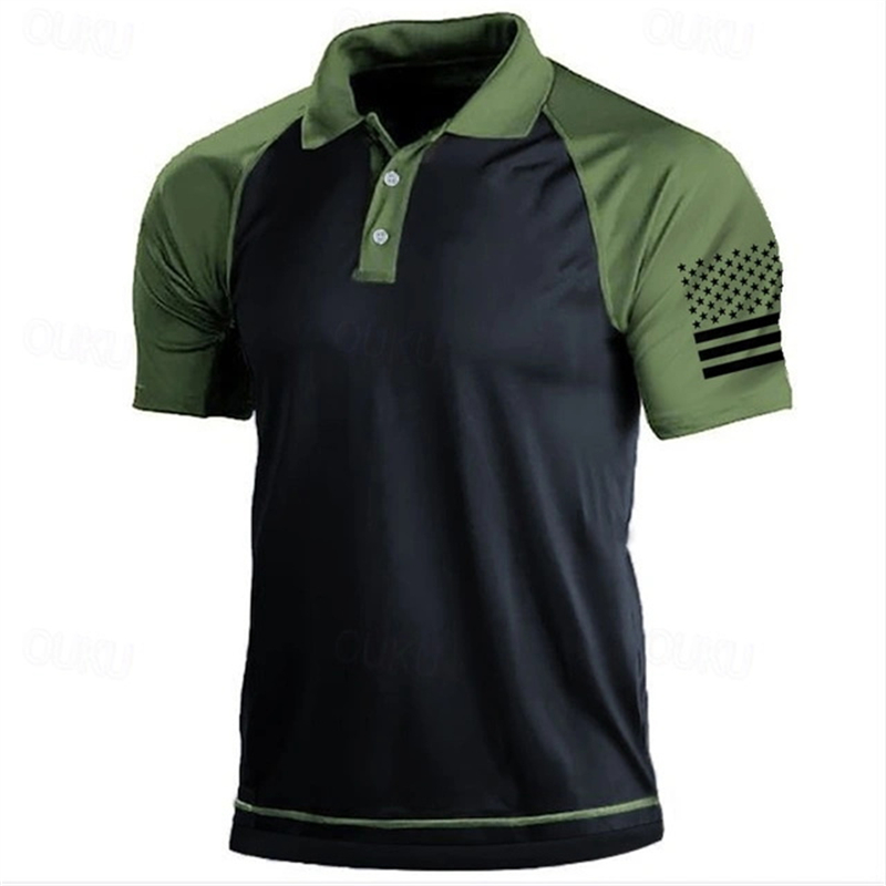 3D Print USA Flag Pattern Polo - Golf Equipment Rental recension och pris